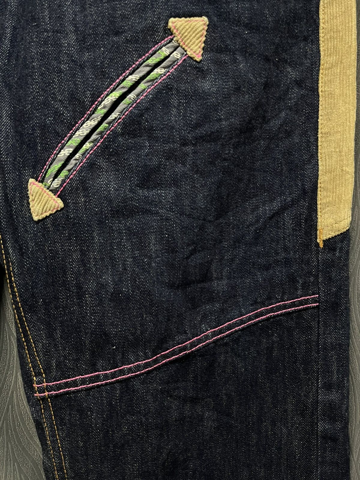 Japanese Brand × Kansai Yamamoto SACRIFICE Patchwork and Collage Fashion Jeans Size US 32 / EU 48 - 7 Thumbnail