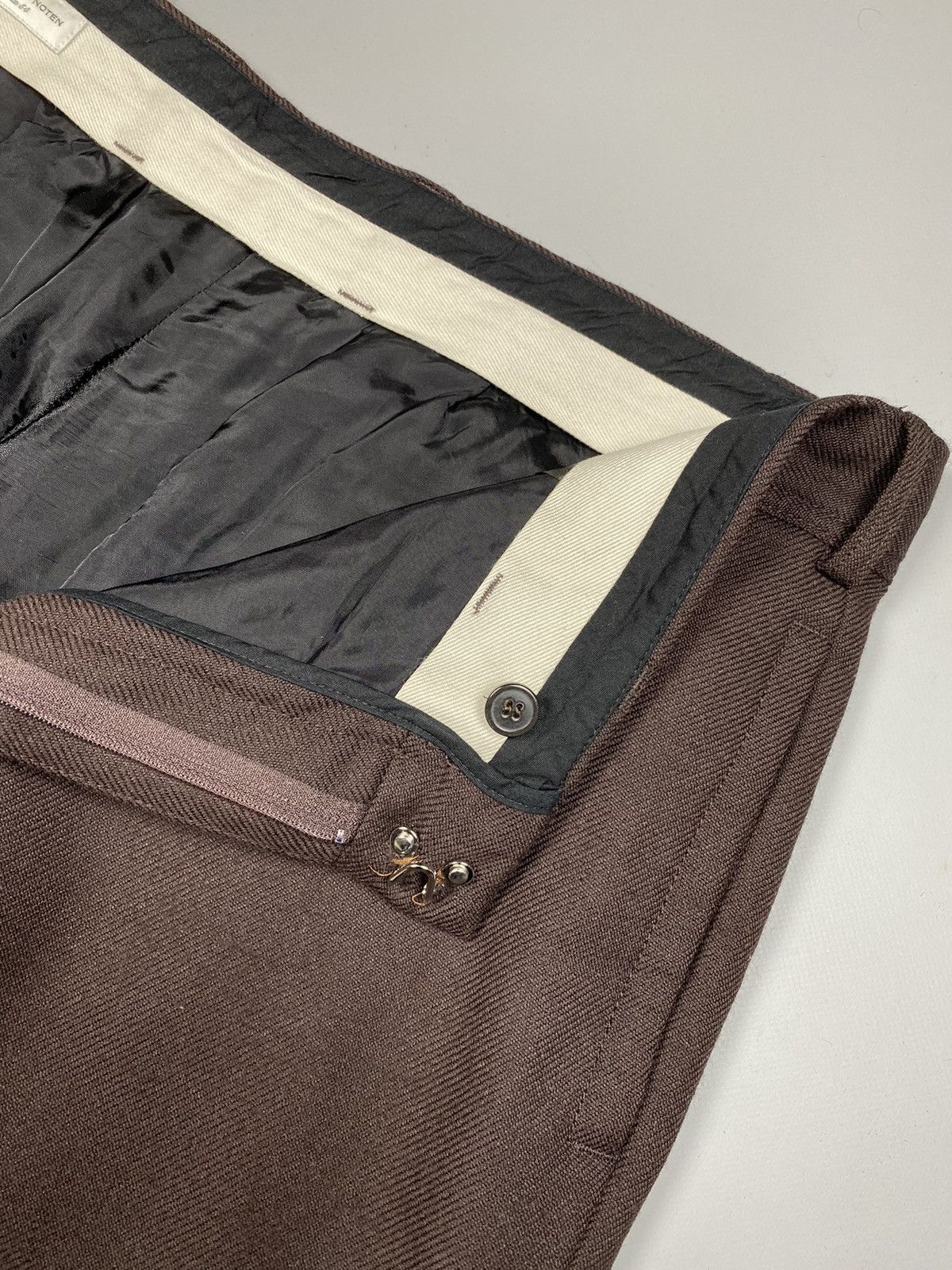 Dries Van Noten Dries Van Noten wool brown pants size 54 Size US 36 / EU 52 - 5 Thumbnail