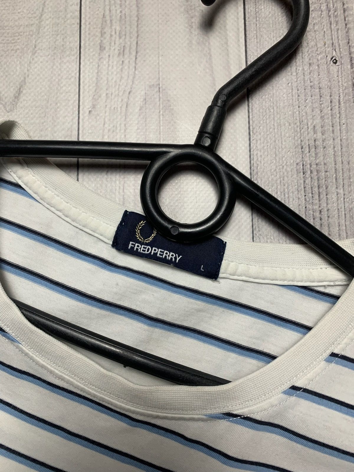 Fred Perry × Vintage Vintage Fred Perry striped tee logo size L Size US L / EU 52-54 / 3 - 3 Thumbnail