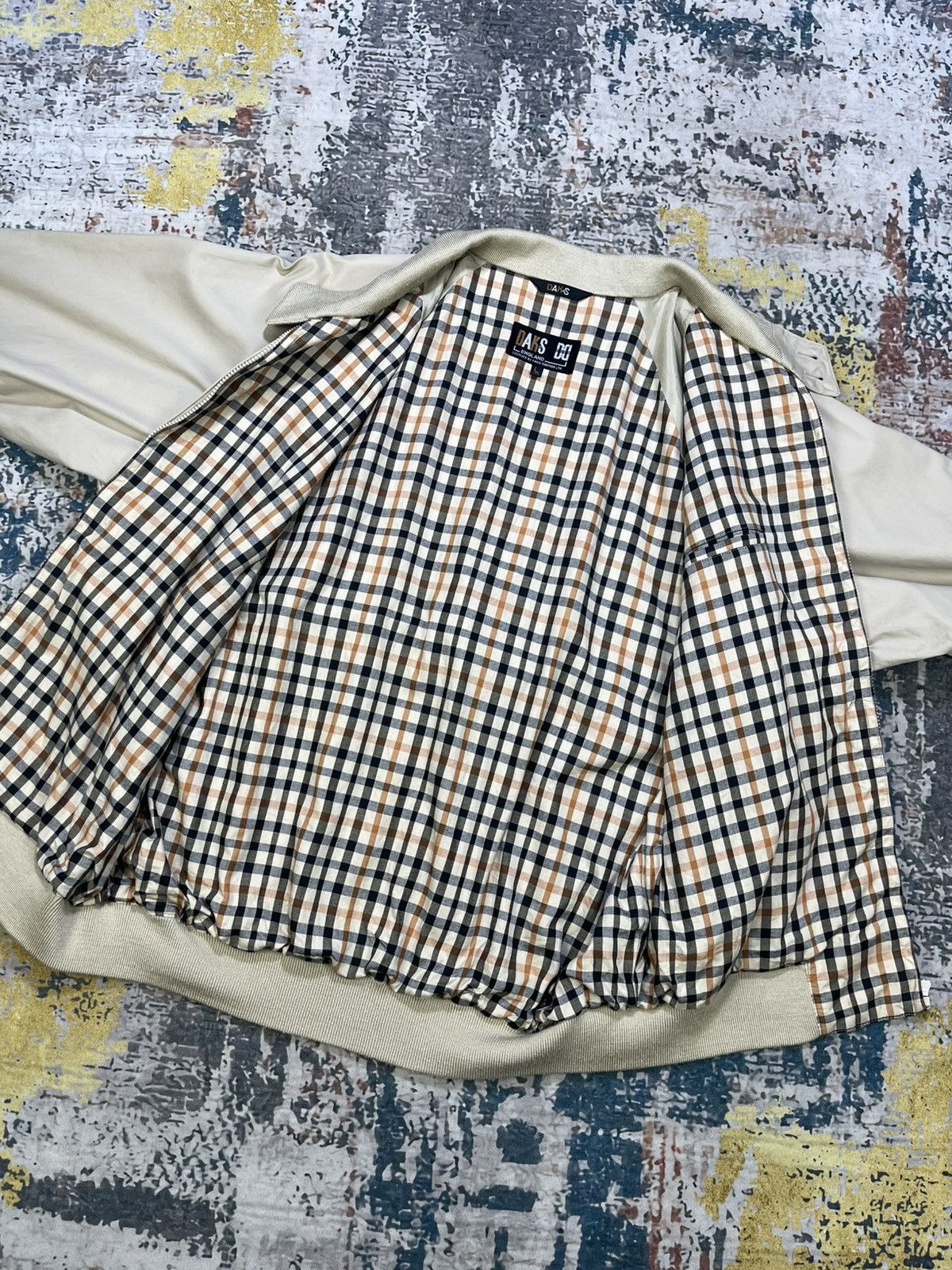 DAKS Vintage DAKS Golf Checked Lining Swing Collar Bomber Jacket Size US L / EU 52-54 / 3 - 9 Thumbnail
