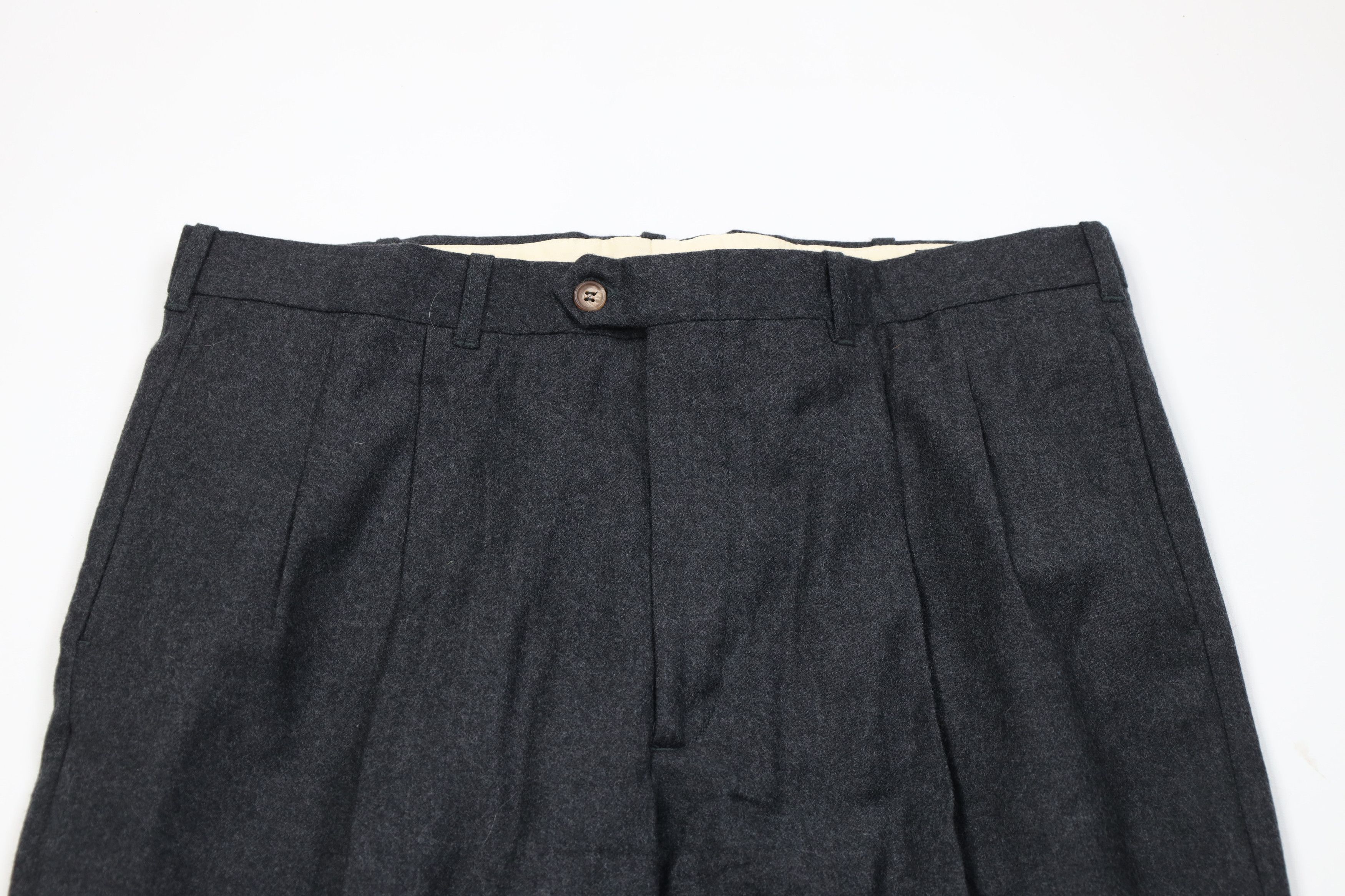 Vintage Vintage 70s Streetwear Heavy Wool Wide Leg Chino Pants Gray Size US 36 / EU 52 - 2 Thumbnail