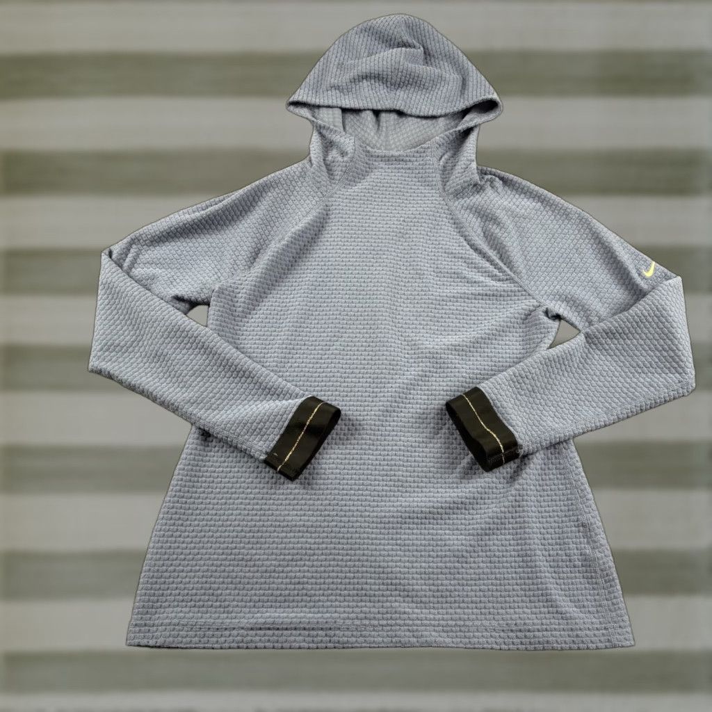 Nike Nike Pro Hoodie Women M Light Blue Icon Clash Waffle Knit Lightweight Hoodie, Pullover, All Seasons, Logo, Regular, Blue, Nike Pro, Women, Size M Size M / US 6-8 / IT 42-44 - 1 Thumbnail