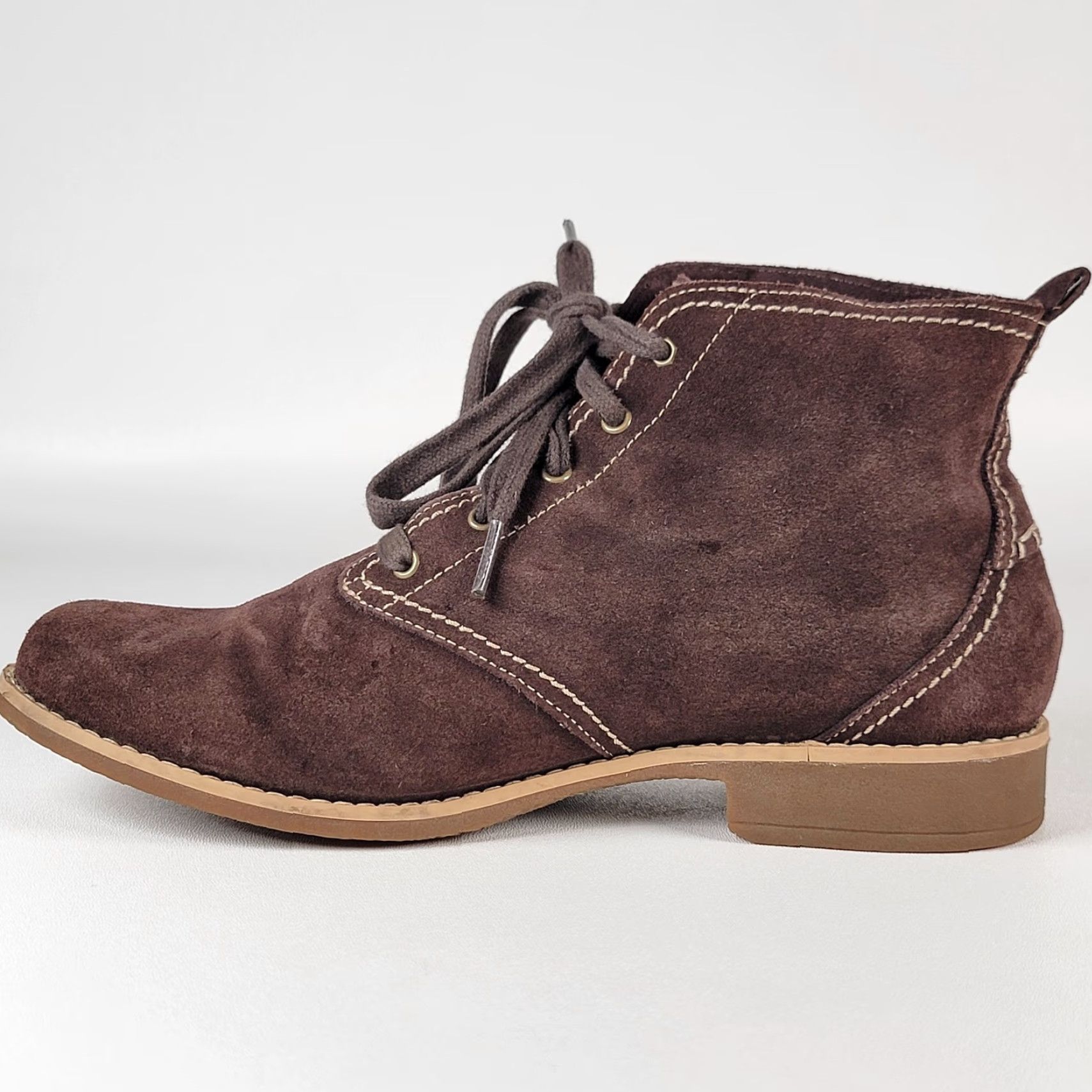 Timberland Timberland Brown Leather Women's Ankle Booties Lace Up Flat Heel 8.5/39.5 Casual Boots Size US 9 / IT 39 - 5 Thumbnail