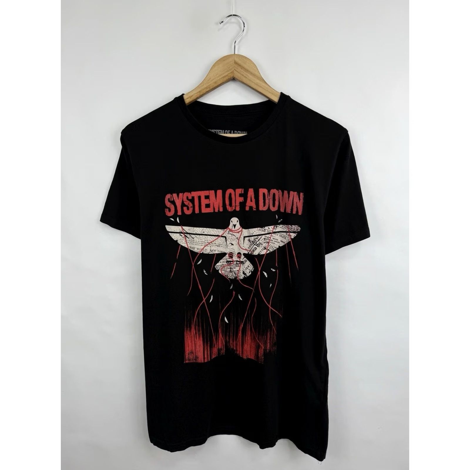 Etro VINTAGE System Of A Down T-Shirt Retro Dove Overcome Black L Mens Size US L / EU 52-54 / 3 - 3 Thumbnail