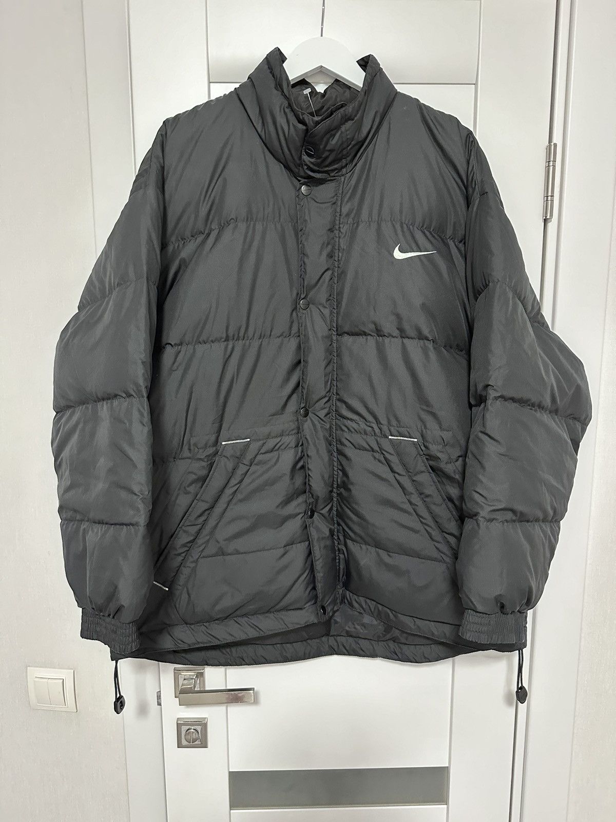 Nike × Vintage Nike Puffer Jacket Duck Down Fill 1990s Vintage Big Logo Size US XL / EU 56 / 4 - 2 Thumbnail