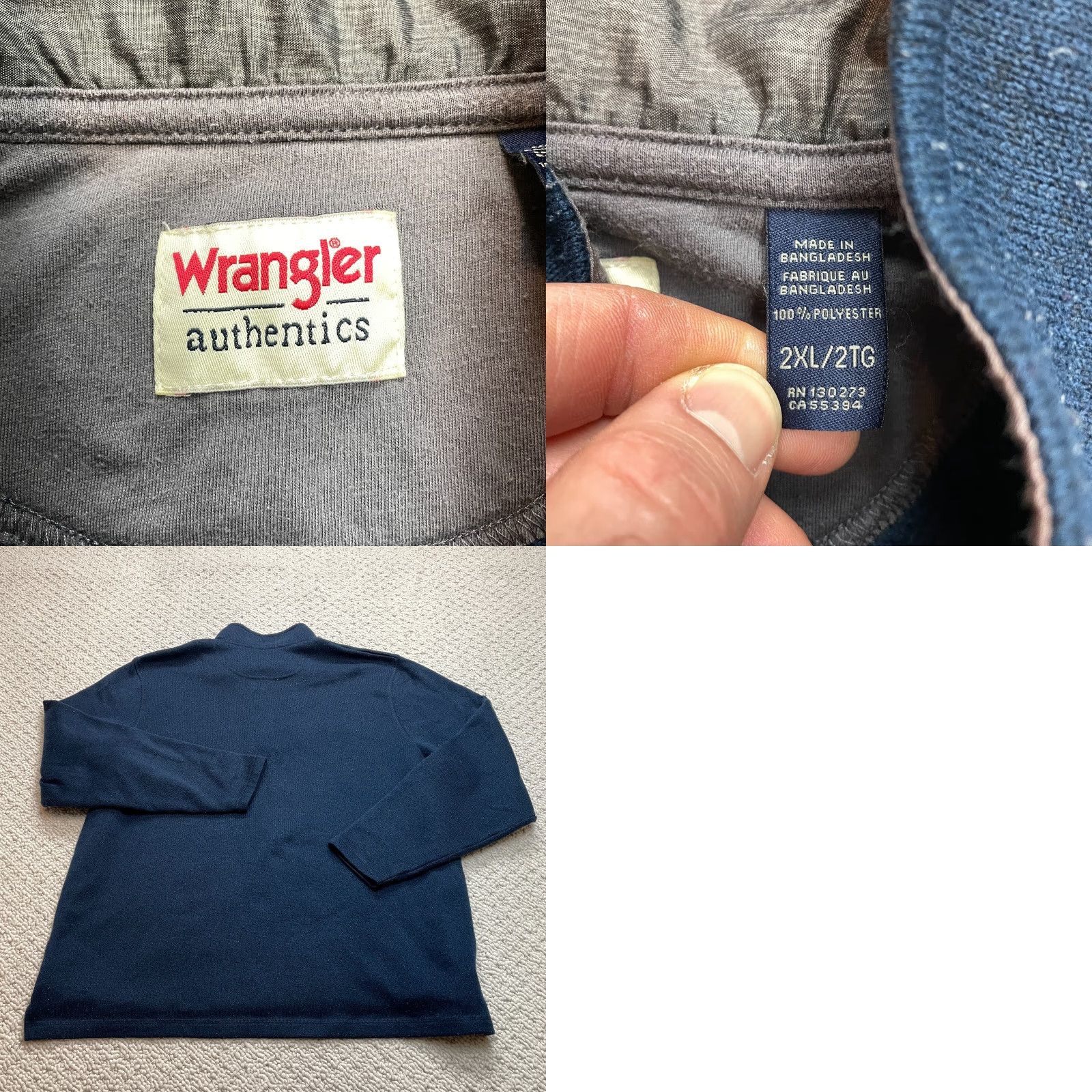 Wrangler VINTAGE Wrangler Jacket Mens 2XL Blue 1/4 Zip Pullover Solid Fleece Soft Blue Size US XXL / EU 58 / 5 - 8 Thumbnail