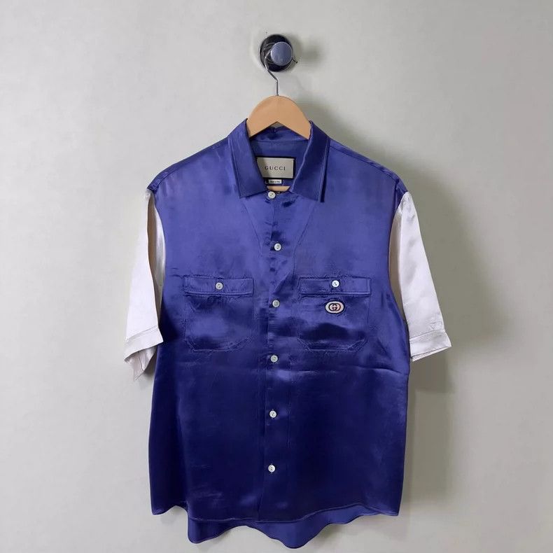 Gucci Gucci Double G silk shirt Size US S / EU 44-46 / 1 - 1 Thumbnail