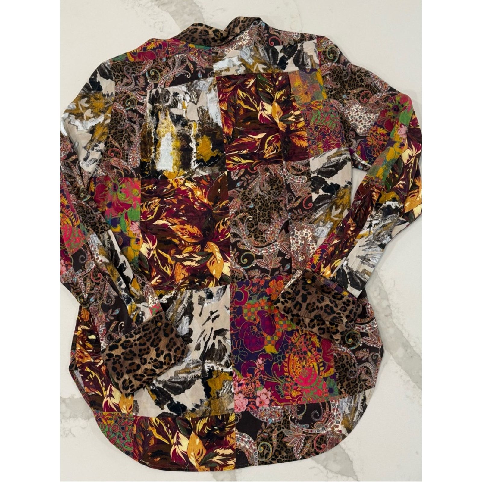 Robert Graham Robert Graham GabrielaPrint SilkBlend Shirt Womens Small Size S / US 4 / IT 40 - 15 Thumbnail