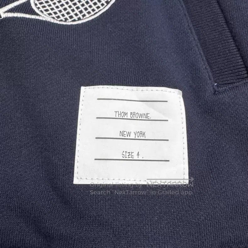Thom Browne Thom Browne Tennis Racquet Embroidered Sweatshirt Size US XL / EU 56 / 4 - 2 Thumbnail