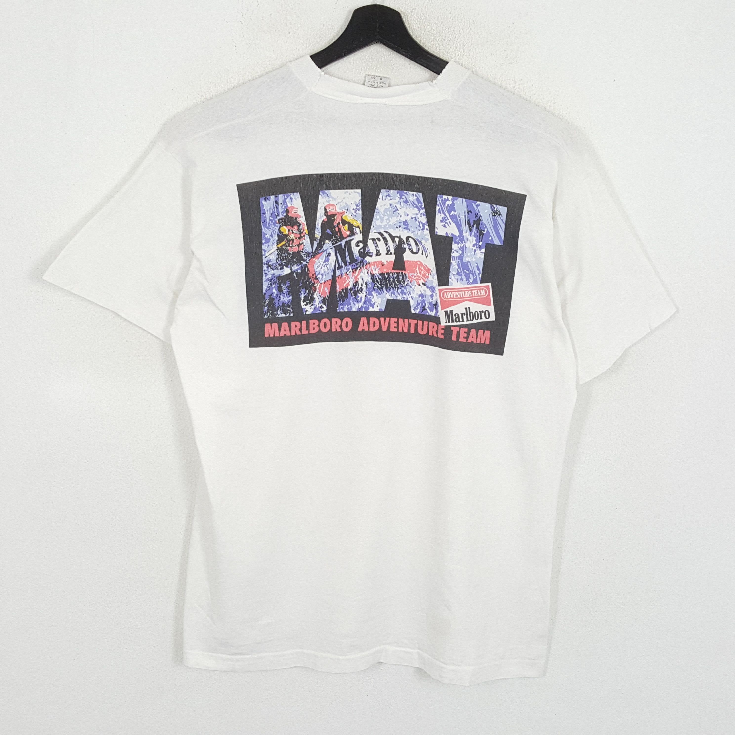 Marlboro × Vintage MARLBORO ADVENTURE TEAM Vintage Distressed Tshirt dp1 Size US XL / EU 56 / 4 - 1 Thumbnail