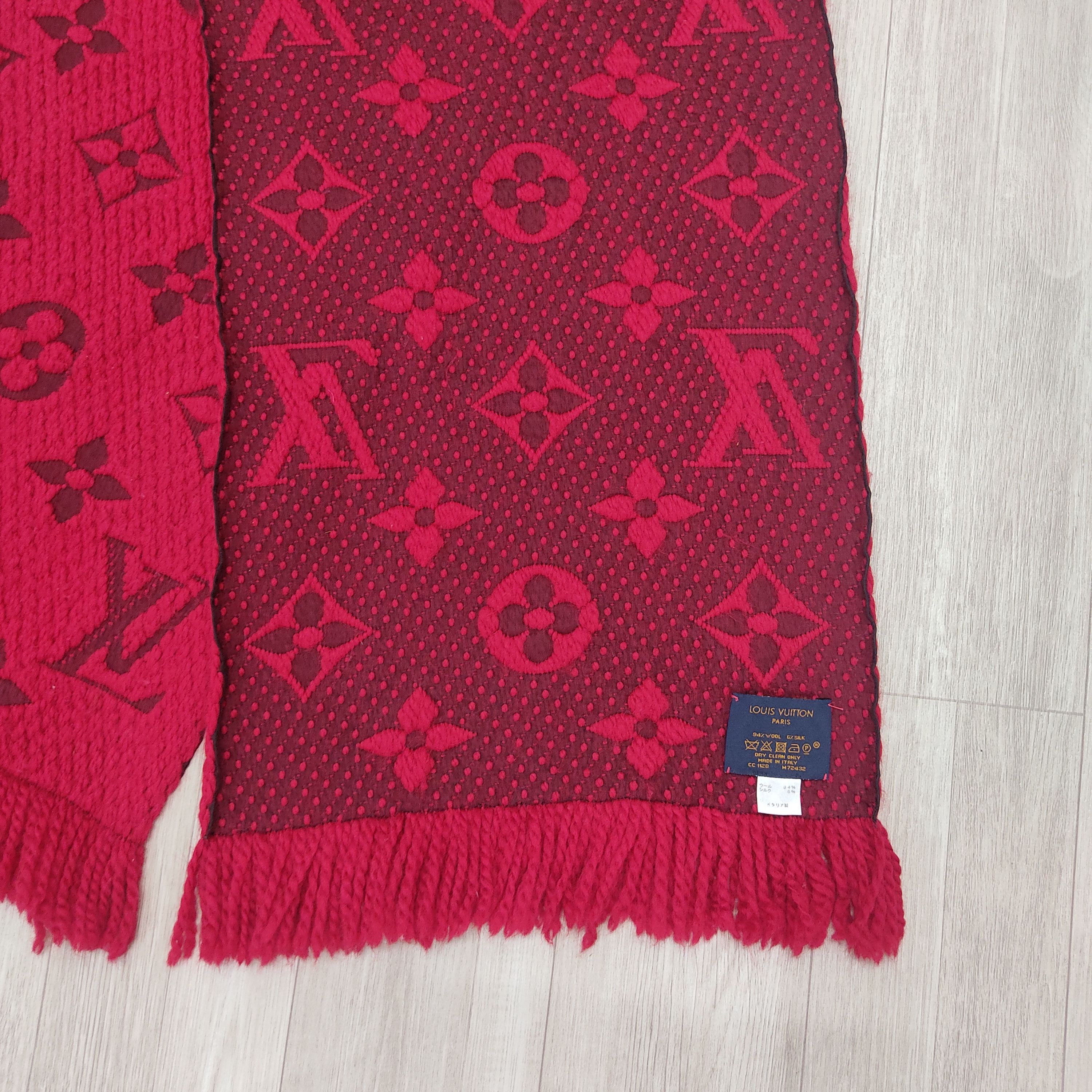 Louis Vuitton LOUIS VUITTON Logomania Monogram Wool Silk Wrap Scarf Size ONE SIZE - 4 Thumbnail