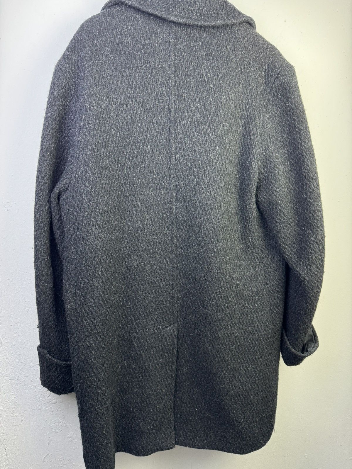 PPFM PPFMPeyton Place dark grey wool blend doublebreasted peacoat Size US L / EU 52-54 / 3 - 6 Thumbnail