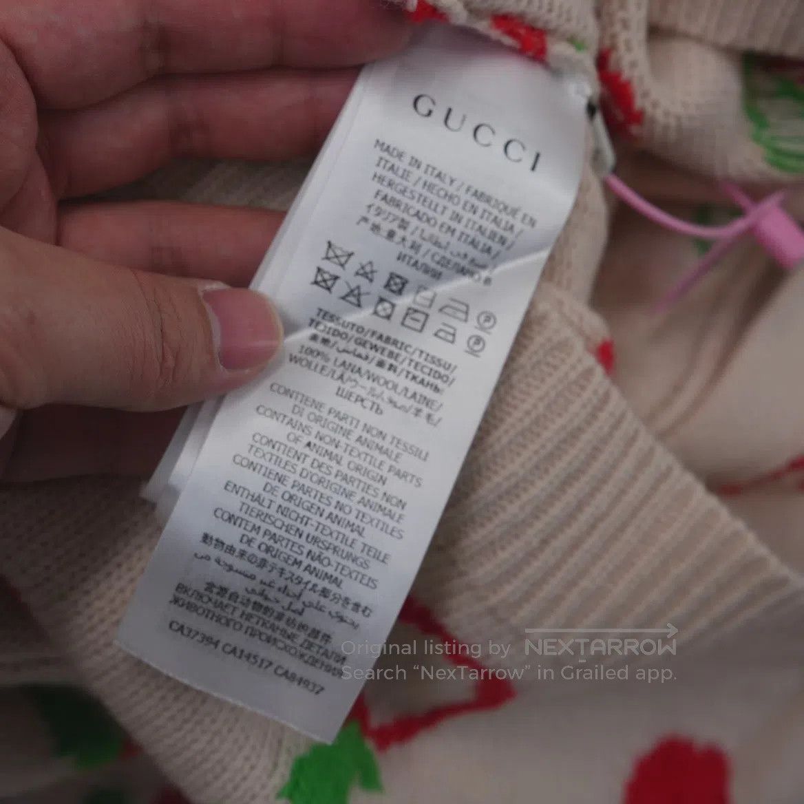 Gucci Guicci White GG Apple Knit Sweater Cardigan Jacket Size S / US 4 / IT 40 - 5 Thumbnail