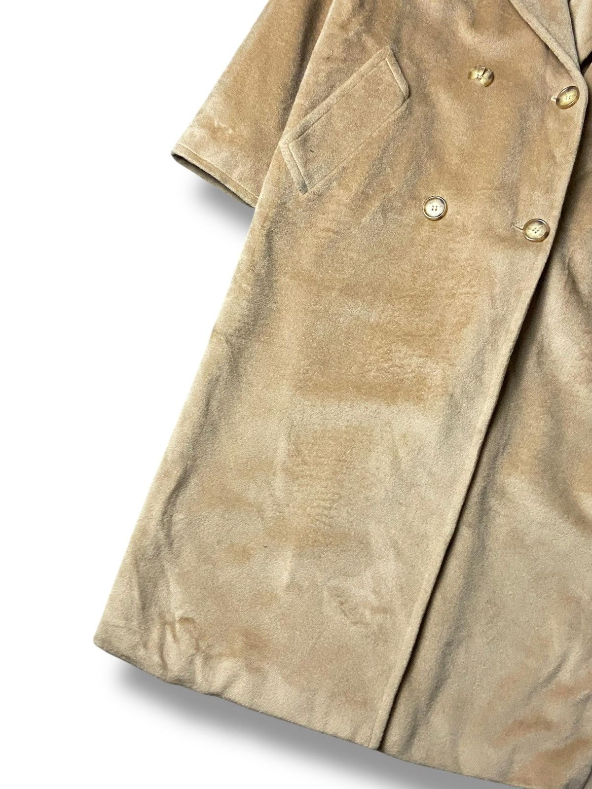 Japanese Brand Max Mara Double Breasted Wool Camel Blend Coat (159) Size XS / US 0-2 / IT 36-38 - 6 Thumbnail