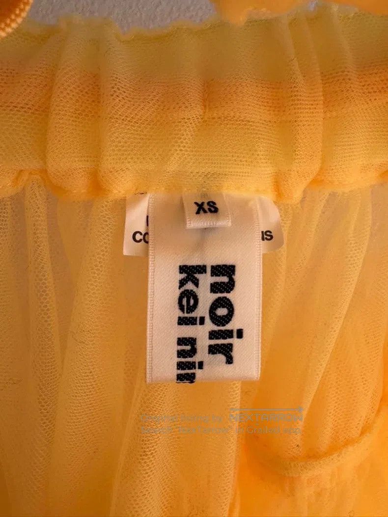 Comme des Garcons Comme Des Garcons size XS Yellow vintage lace design chiff Size 22" - 4 Thumbnail