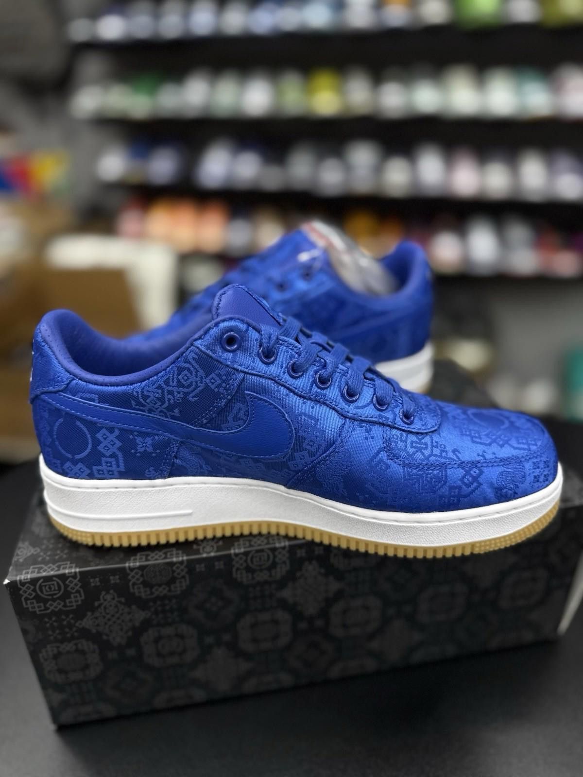 Nike Size 8.5 - CLOT x Nike Air Force 1 CJ5290-400 Blue White Size US 8.5 / EU 41-42 - 3 Thumbnail