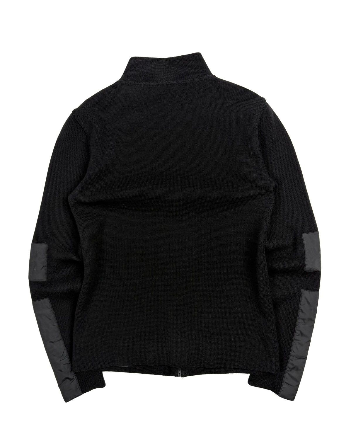 Prada Prada Wool Knit Full Zip Sweater Nylon Panels Black Women’s Size S / US 4 / IT 40 - 3 Thumbnail