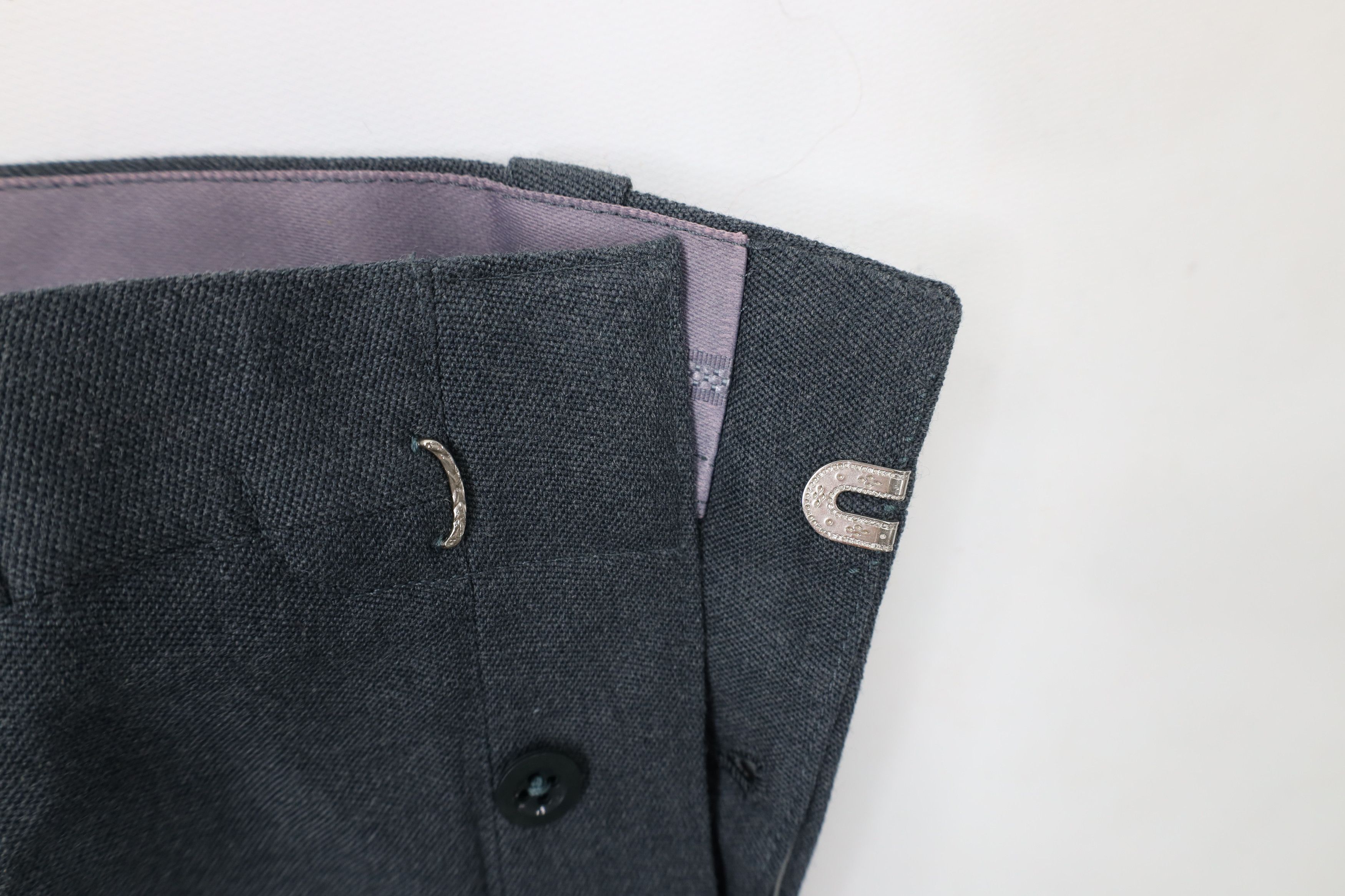 Vintage Vintage 90s Military Wool Button Fly Wide Leg Pants Green Size US 34 / EU 50 - 7 Thumbnail