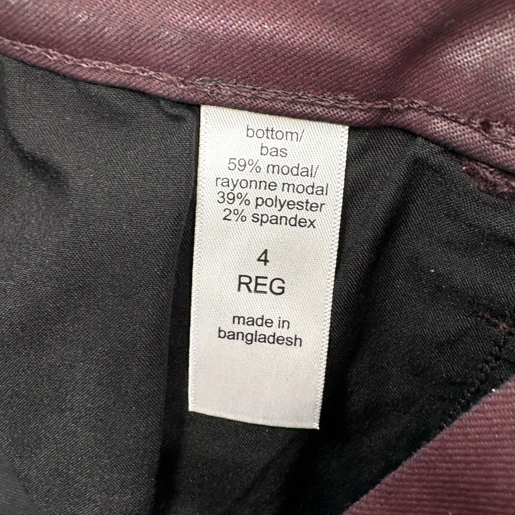 Vintage edgely Jeans Womens 4 Purple High Rise Ankle Slim Straight Super Stretch Coated Size 27" / US 4 / IT 40 - 5 Thumbnail