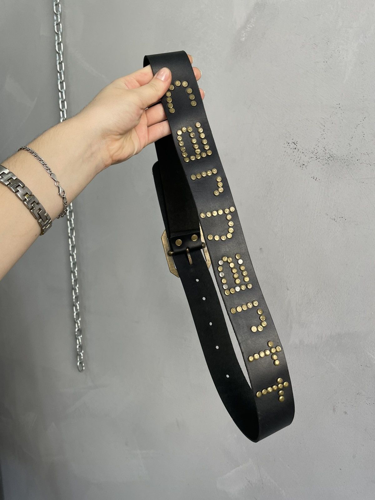 Carhartt Carhartt black leather belt avant garde street style Size ONE SIZE - 3 Thumbnail