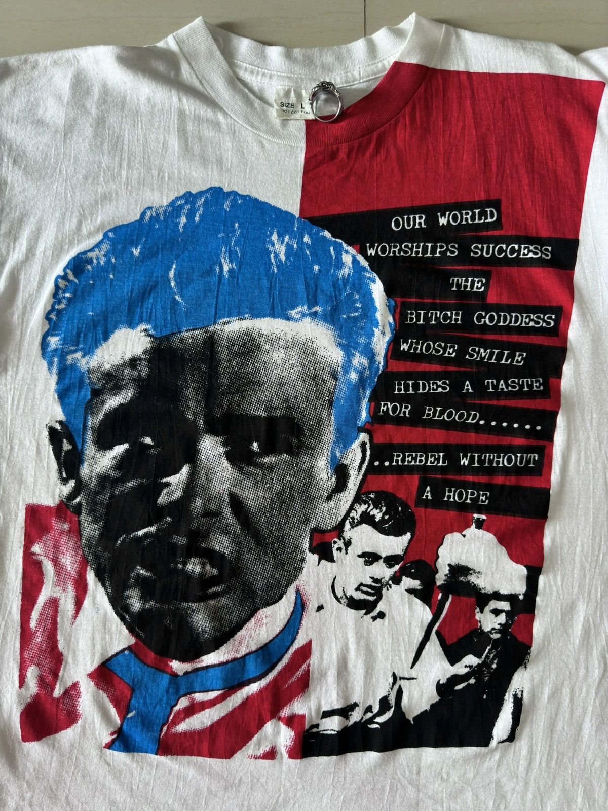 Vintage 80s James Dean Fifth Column Our World Worship VTG Rare Shirt Size US L / EU 52-54 / 3 - 3 Thumbnail