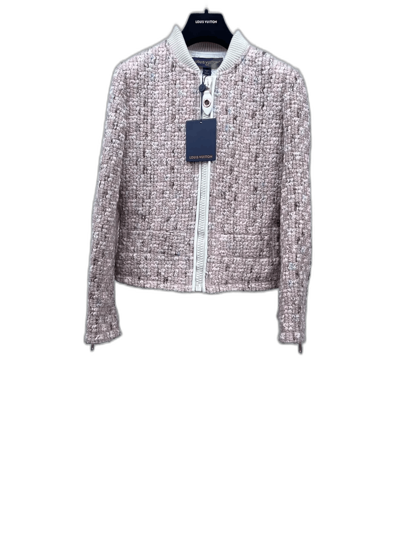 Louis Vuitton Pink Tweed Zip Jacket from Louis Vuitton Size S / US 4 / IT 40 - 1 Thumbnail