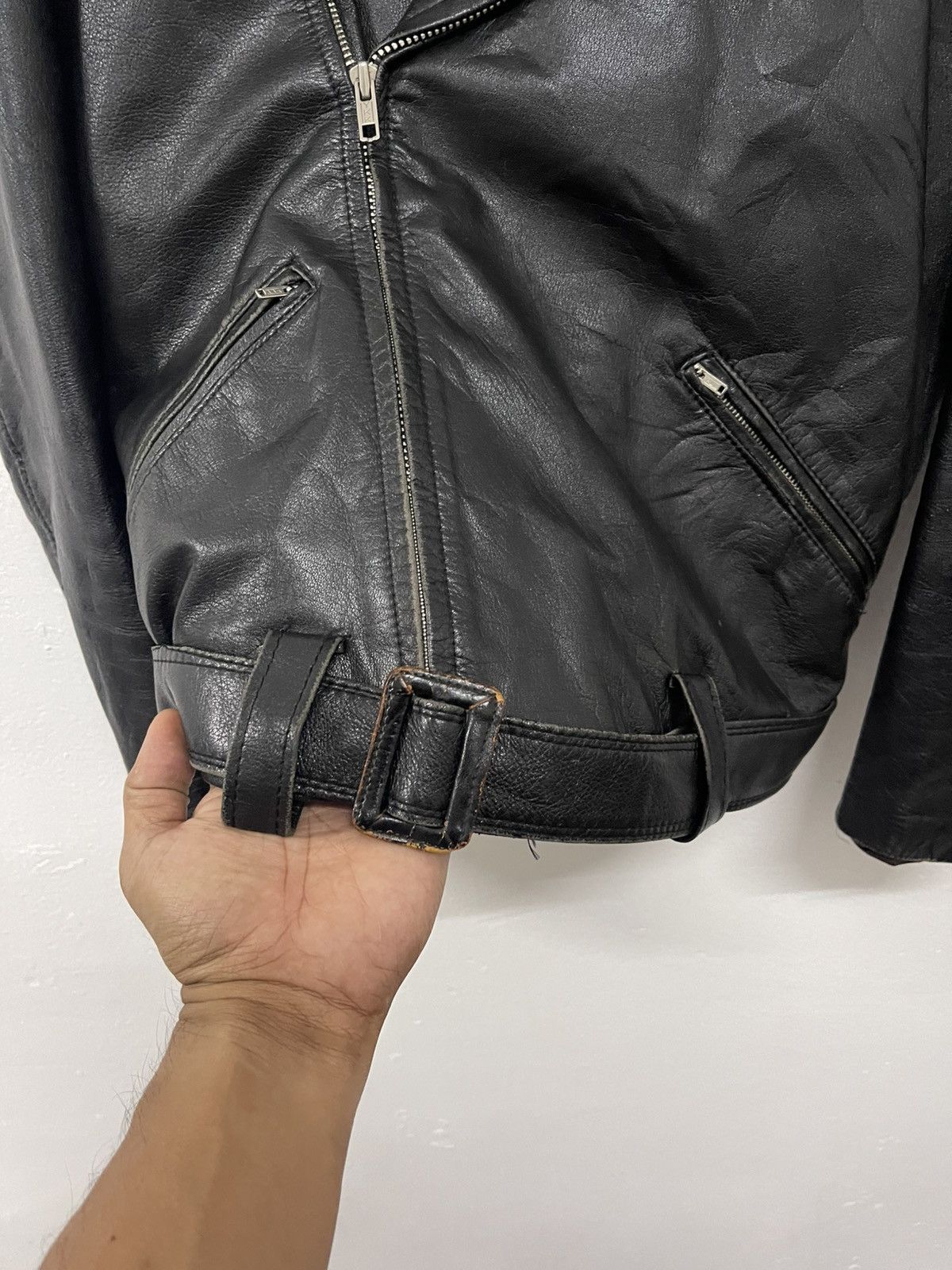 Japanese Brand × Vintage LEAD TOKYO JAPAN SPECIALWEAR DOUBLE COLLAR LEATHER JACKET Size M / US 6-8 / IT 42-44 - 7 Thumbnail