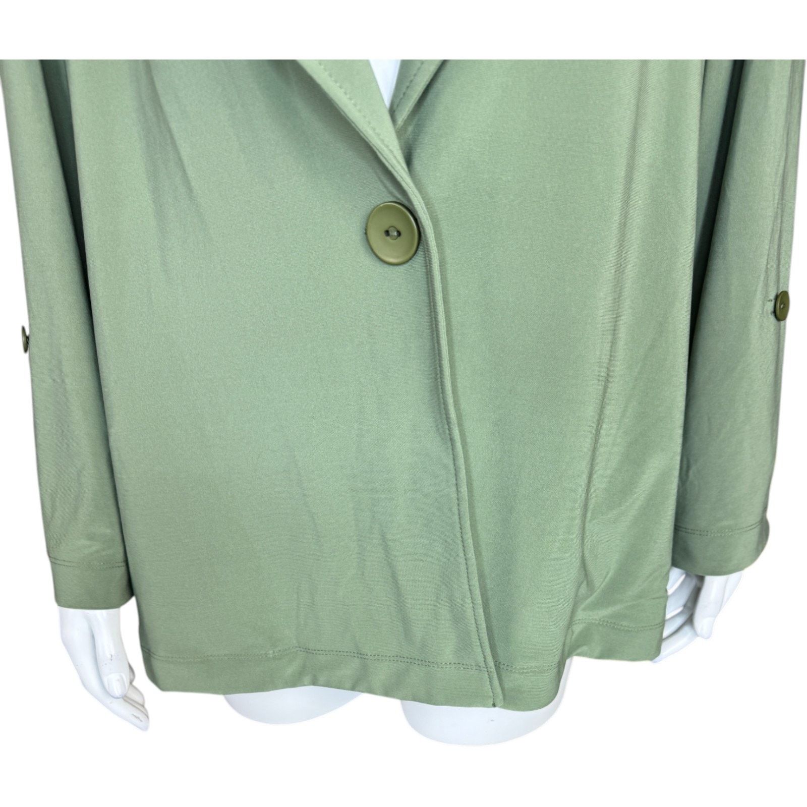Other Susan Graver LK Notch Collar Jacket Tarragon X-Large Petite Size XL / US 12-14 / IT 48-50 - 4 Thumbnail