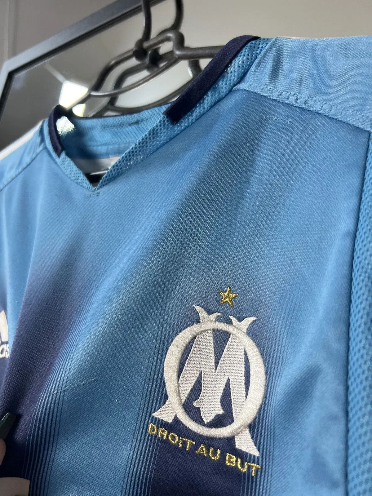 Adidas × Vintage Vintage Blockcore Y2K Marseille 2004 soccer Adidas France Size US S / EU 44-46 / 1 - 4 Thumbnail