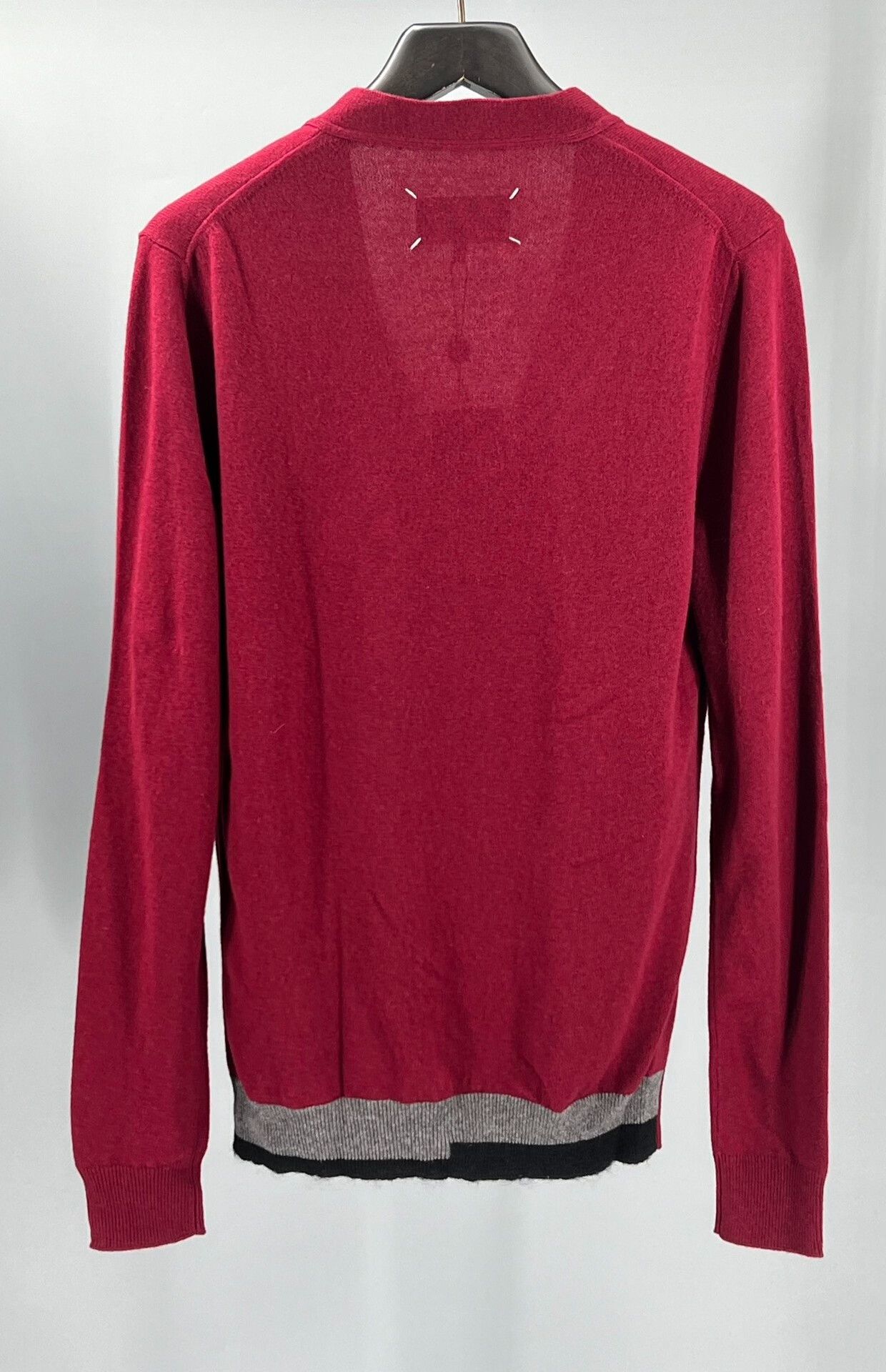 Maison Margiela Maison Margiela Burgundy Men’s Cardigan Sweater Size US M / EU 48-50 / 2 - 3 Thumbnail