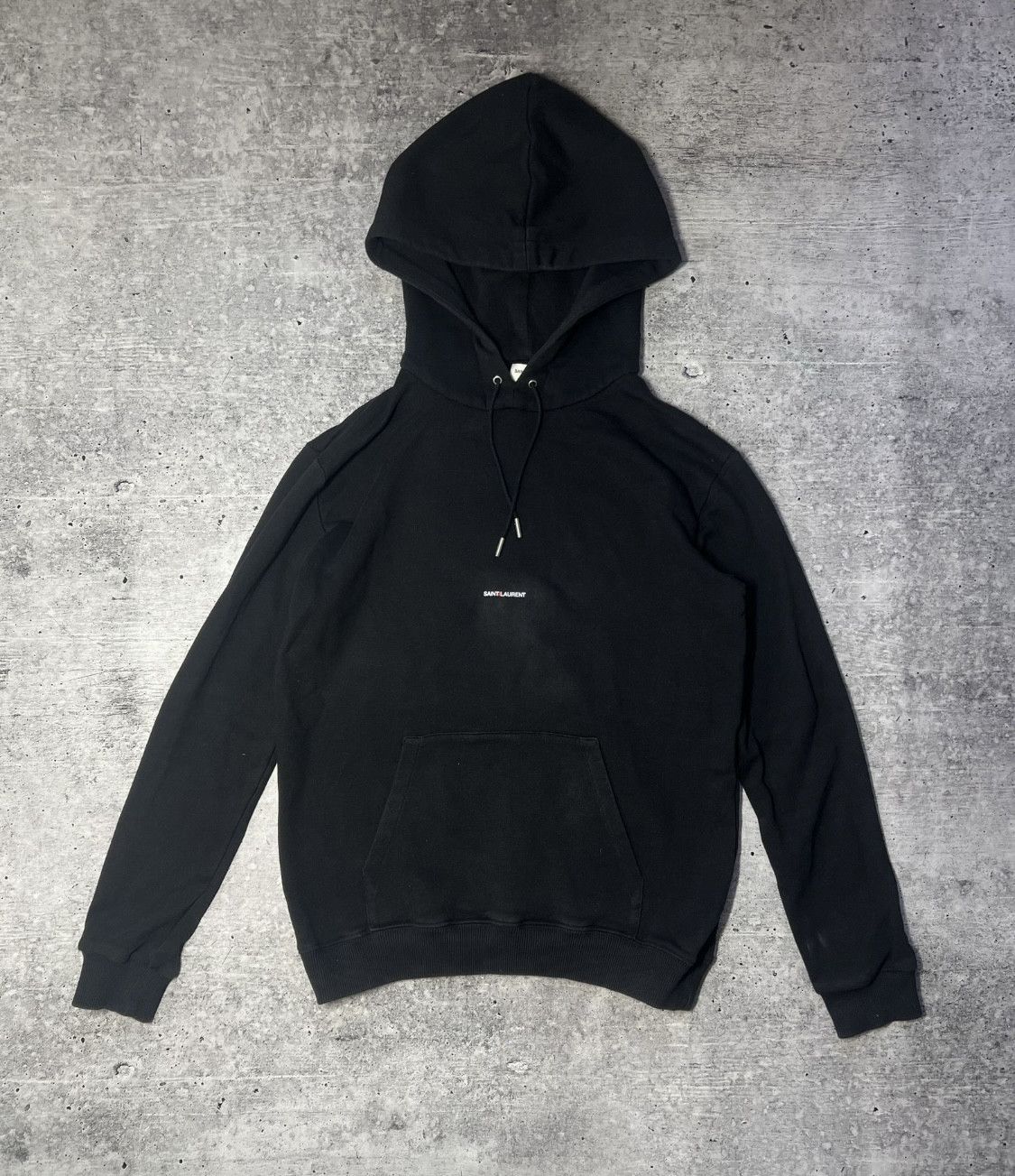 image of Saint Laurent Paris Saint Laurent Hoodie in Black, Men's (Size Small)