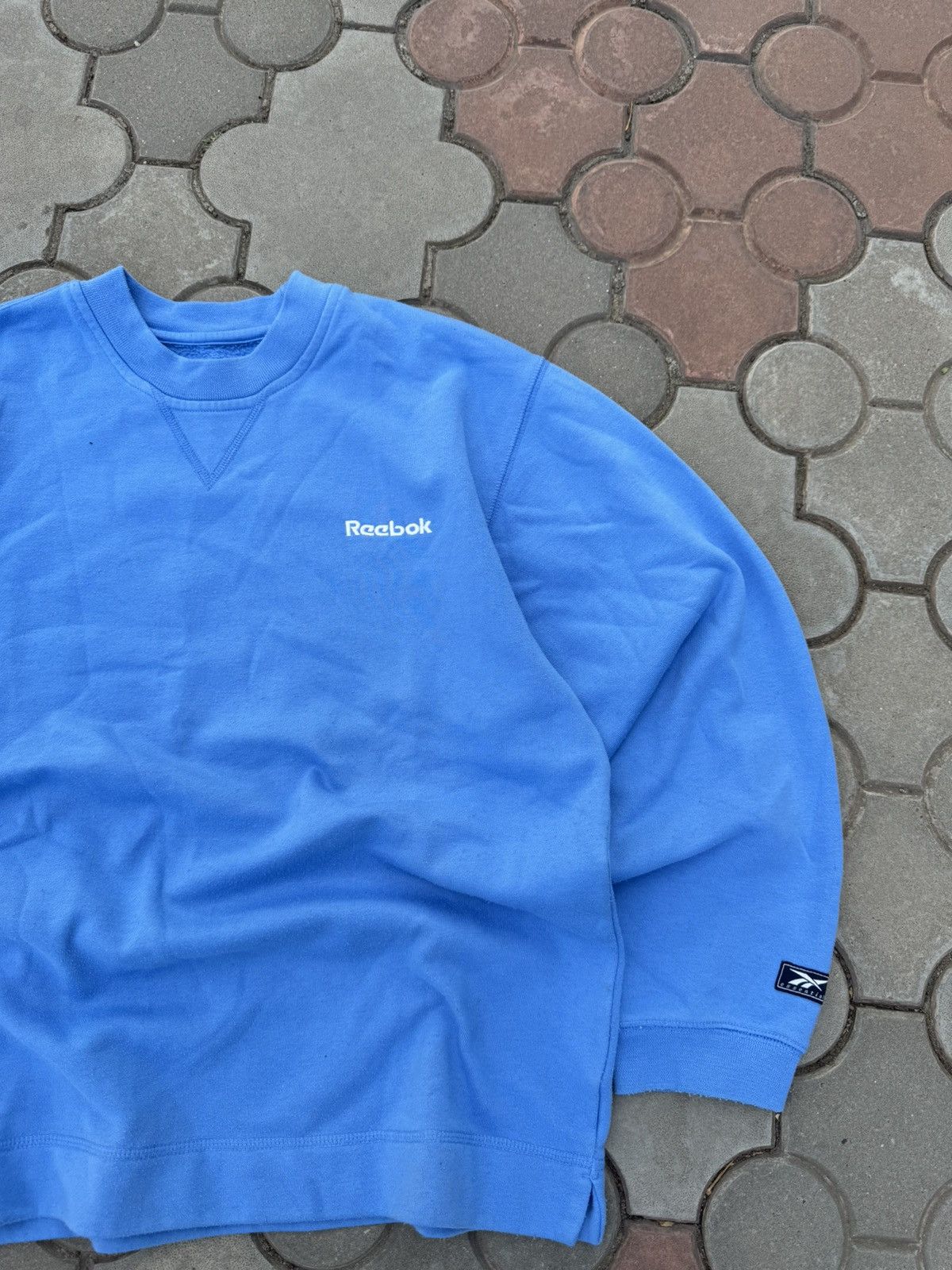Reebok × Vintage Vintage Reebok Baby Blue Y2K Sweatshirt Size US M / EU 48-50 / 2 - 2 Thumbnail