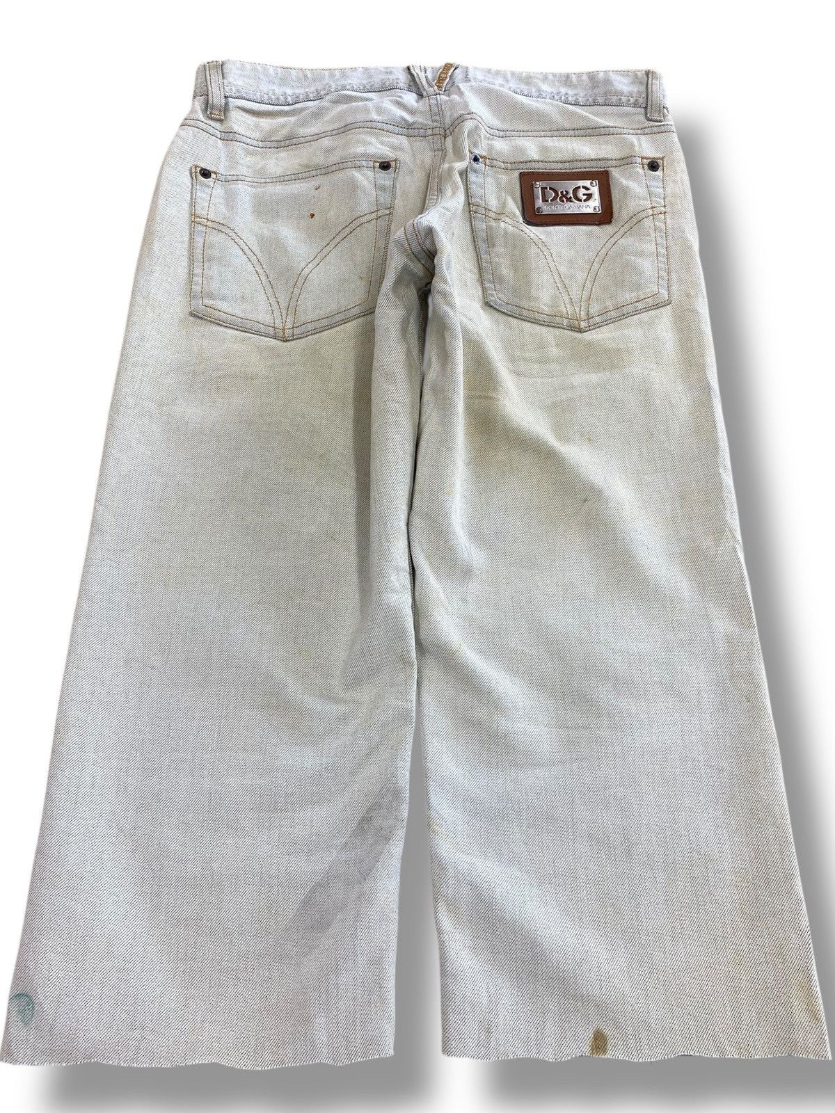 Dolce & Gabbana D&G Rusty Acid Blue Wash Style Cut Off Jeans Size US 30 / EU 46 - 3 Thumbnail