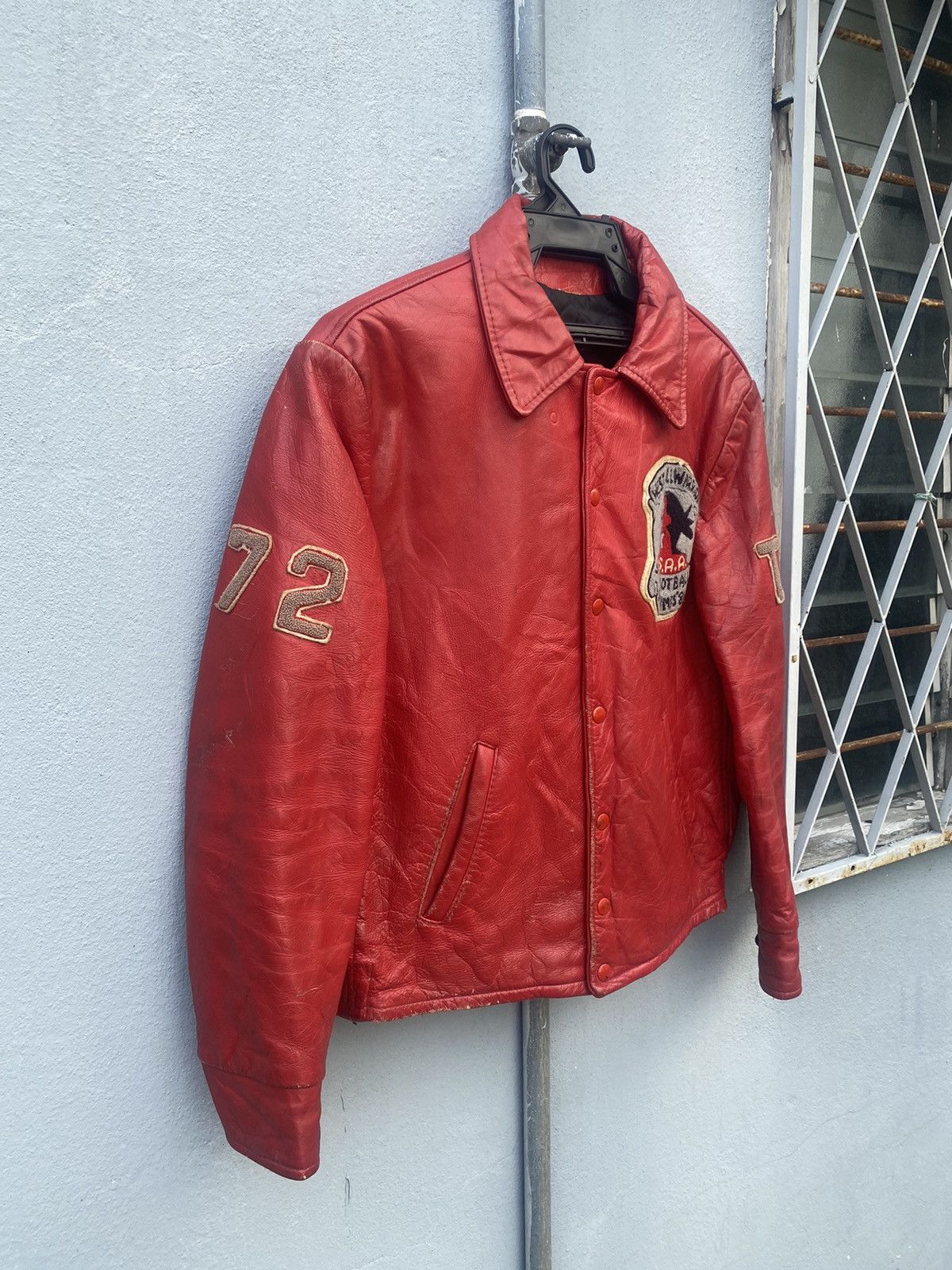 Vintage Vintage 81’ West Hill Football Leather Jacket Size US M / EU 48-50 / 2 - 2 Thumbnail