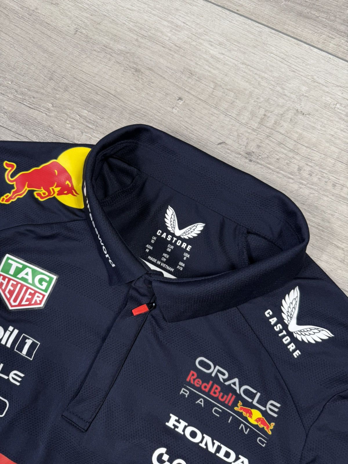 Red Bull 2025 Oracle Red Bull Honda Racing Mobil 1 Team Castore Polo Size M / US 6-8 / IT 42-44 - 3 Thumbnail