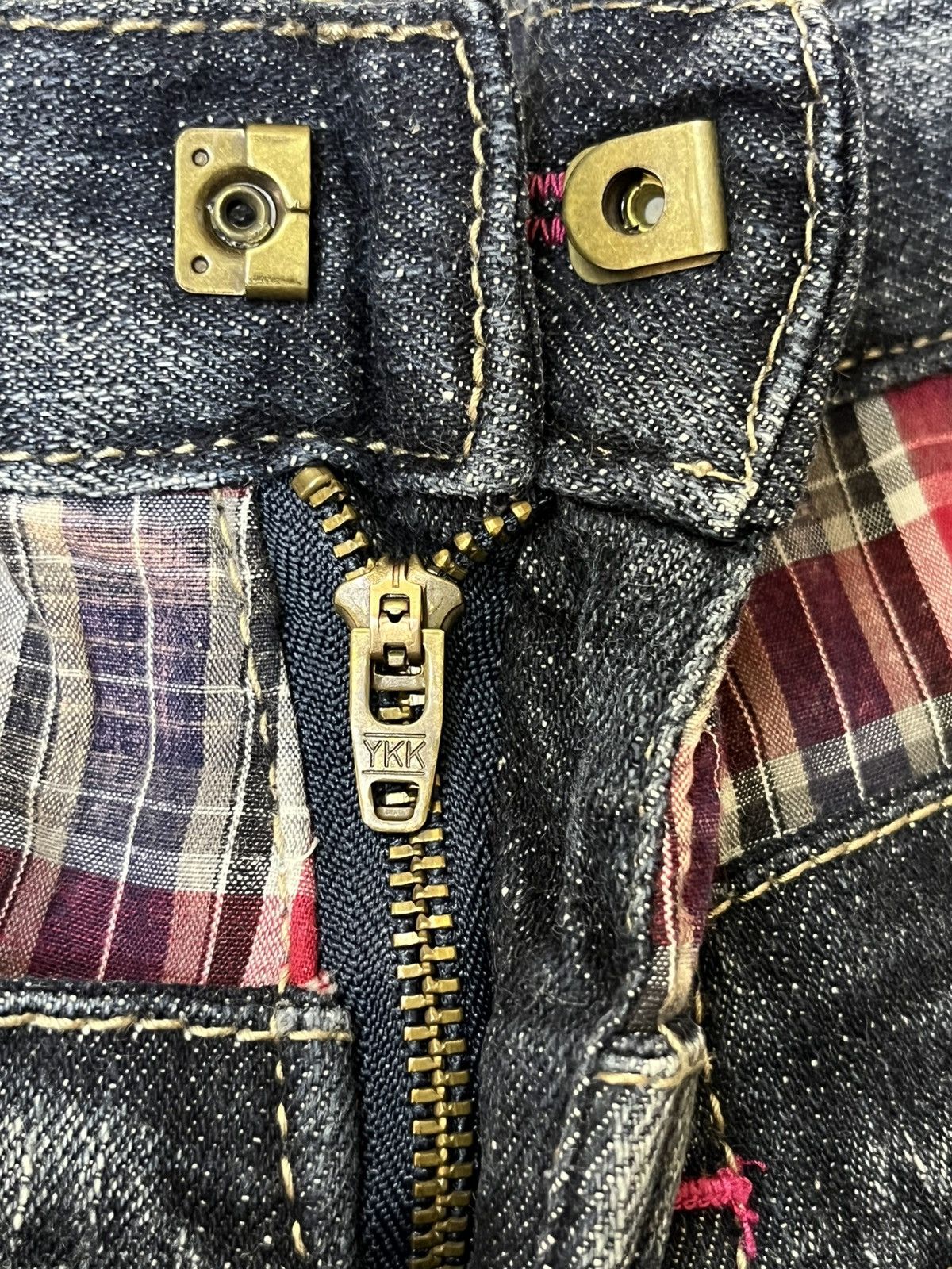 Japanese Brand SICK🔥JAPANESE BRAND DIRTY WOLF DOUBLE WAIST JEANS/DENIM Size US 31 - 13 Thumbnail