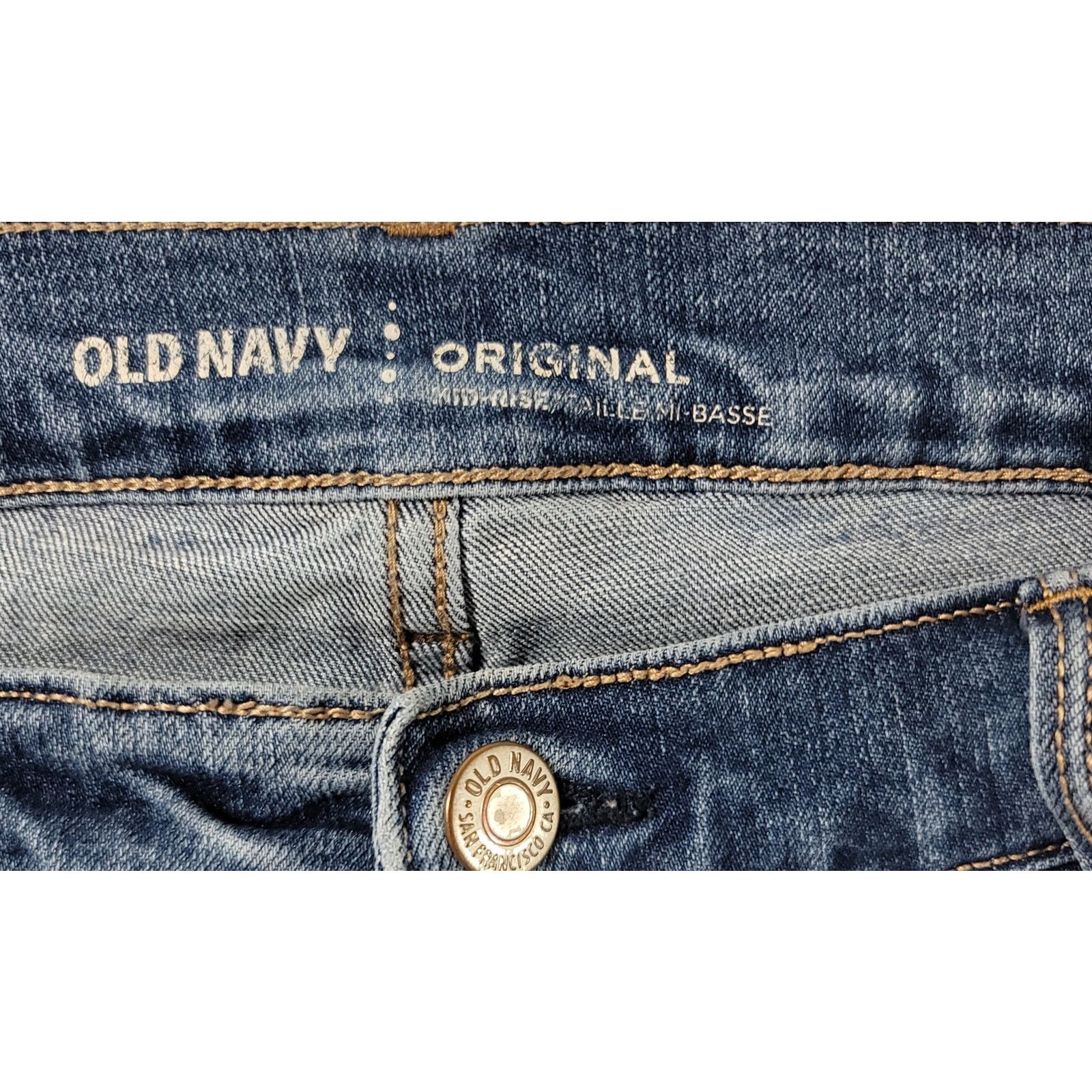 Old Navy Old Navy Mid Rise Blue Light Washed Denim Jeans 10 Stretch Size 32" / US 10 / IT 46 - 5 Thumbnail