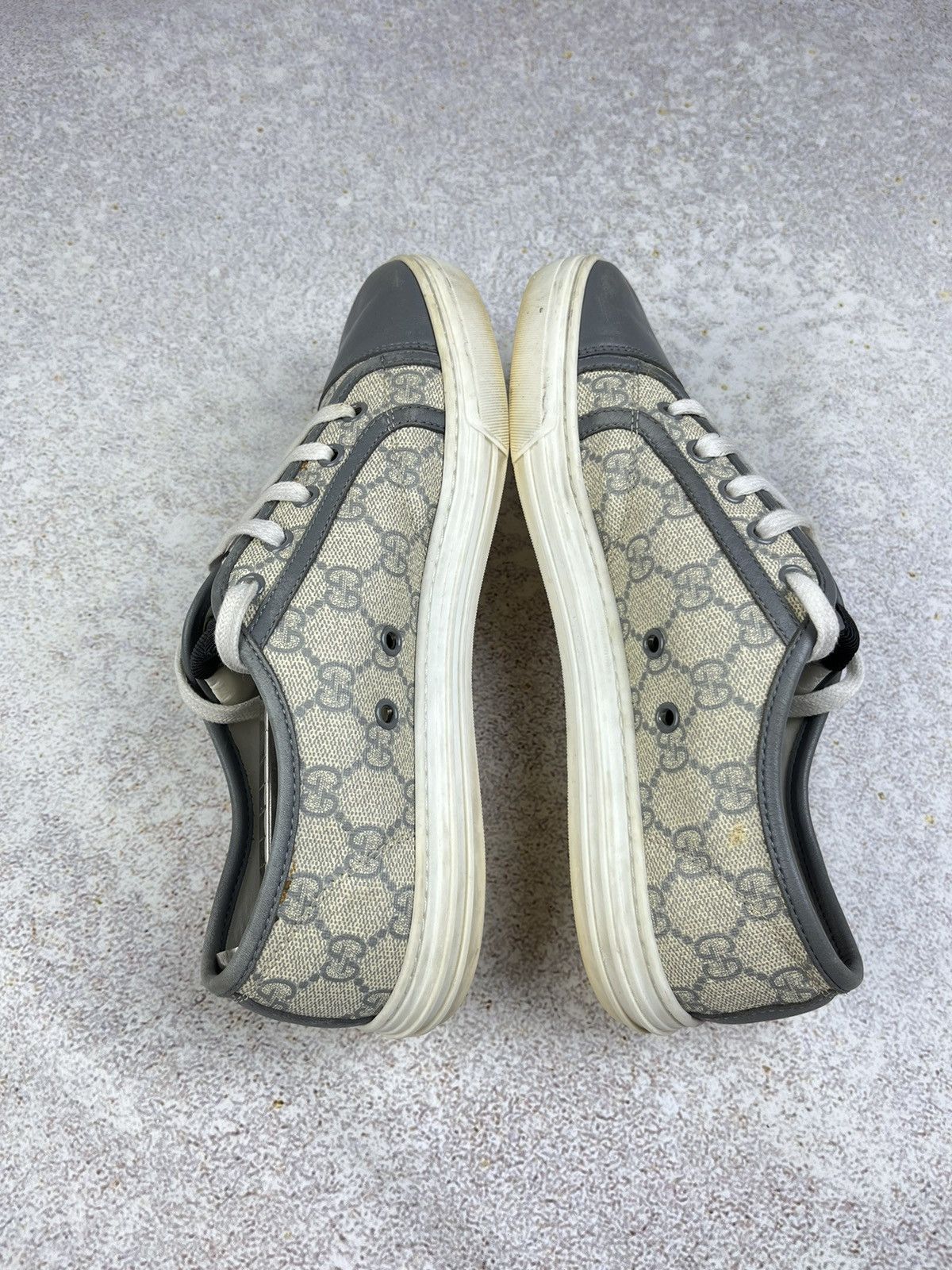 Gucci Gucci Canvas Leather Trim Embellishment Sneakers Women's 9 Size US 9 / IT 39 - 7 Thumbnail