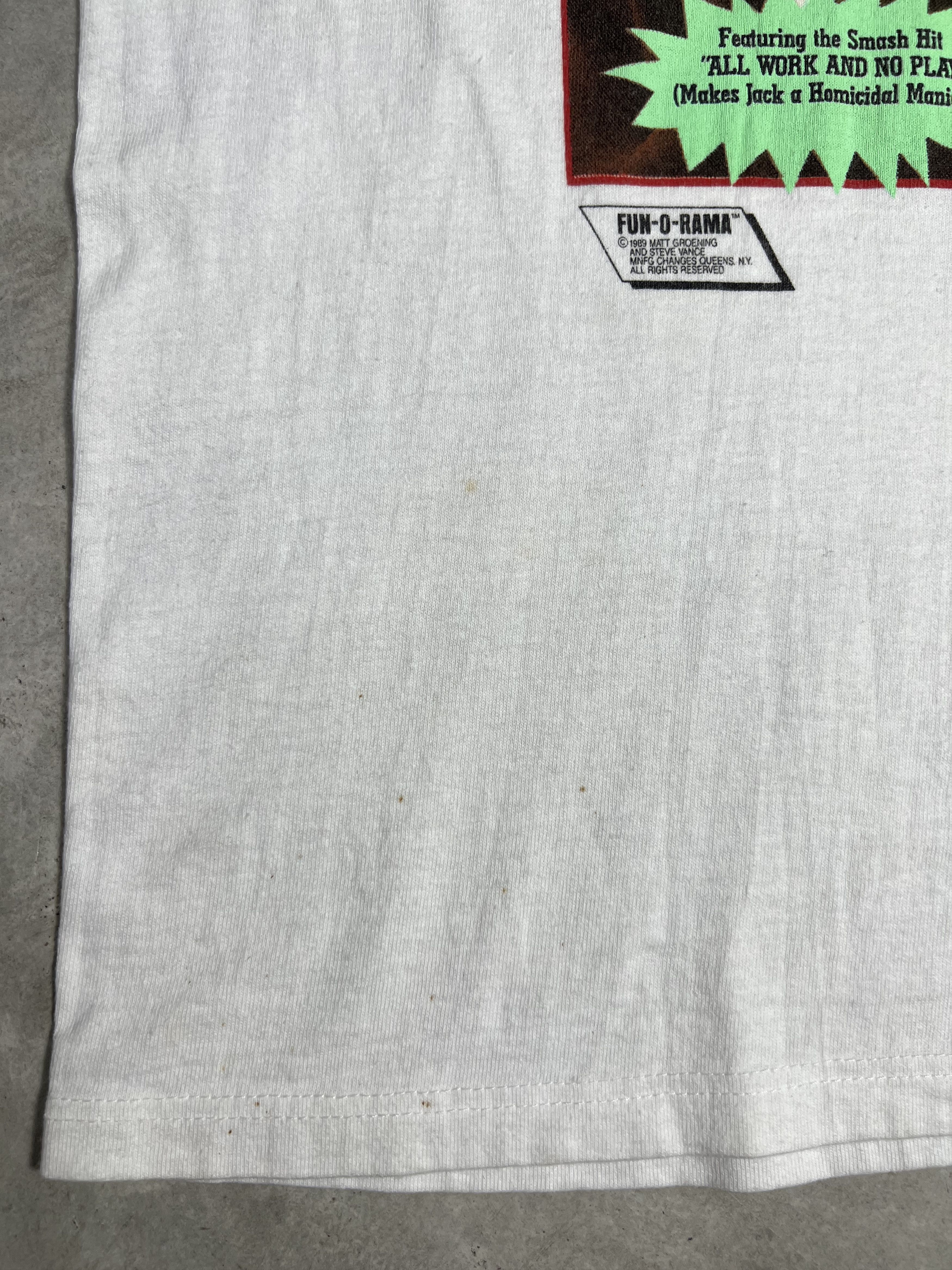 Vintage Vtg 80s Fun-O-Rama Job Ate My Brain Parody Art T (M) GTMD748 Size US M / EU 48-50 / 2 - 8 Thumbnail