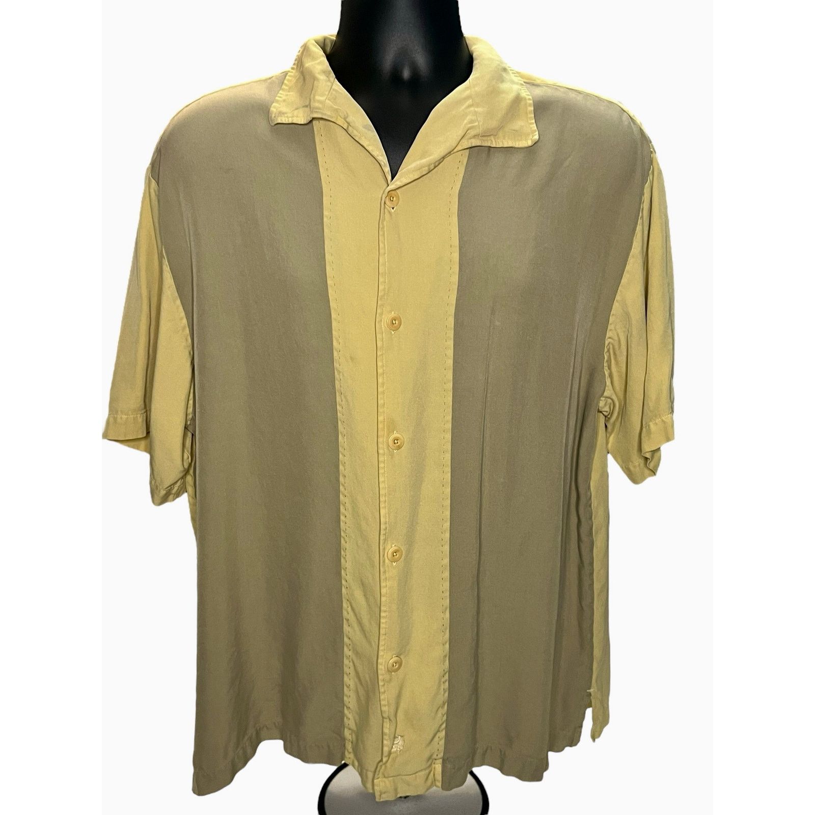 Nat Nast Nat Nast Originals Silk Shirt Yellow Short Sleeve Button Up Size US L / EU 52-54 / 3 - 1 Thumbnail