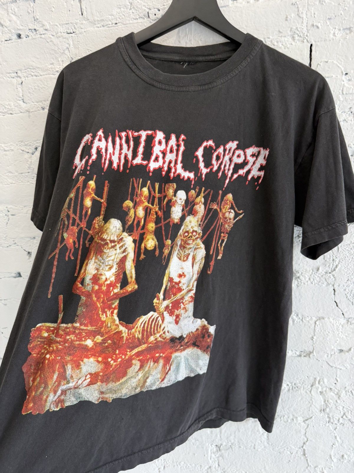 Vintage 1990s CANNIBAL CORPSE ‘BUTCHERED AT BIRTH’ TEE Size US L / EU 52-54 / 3 - 2 Thumbnail