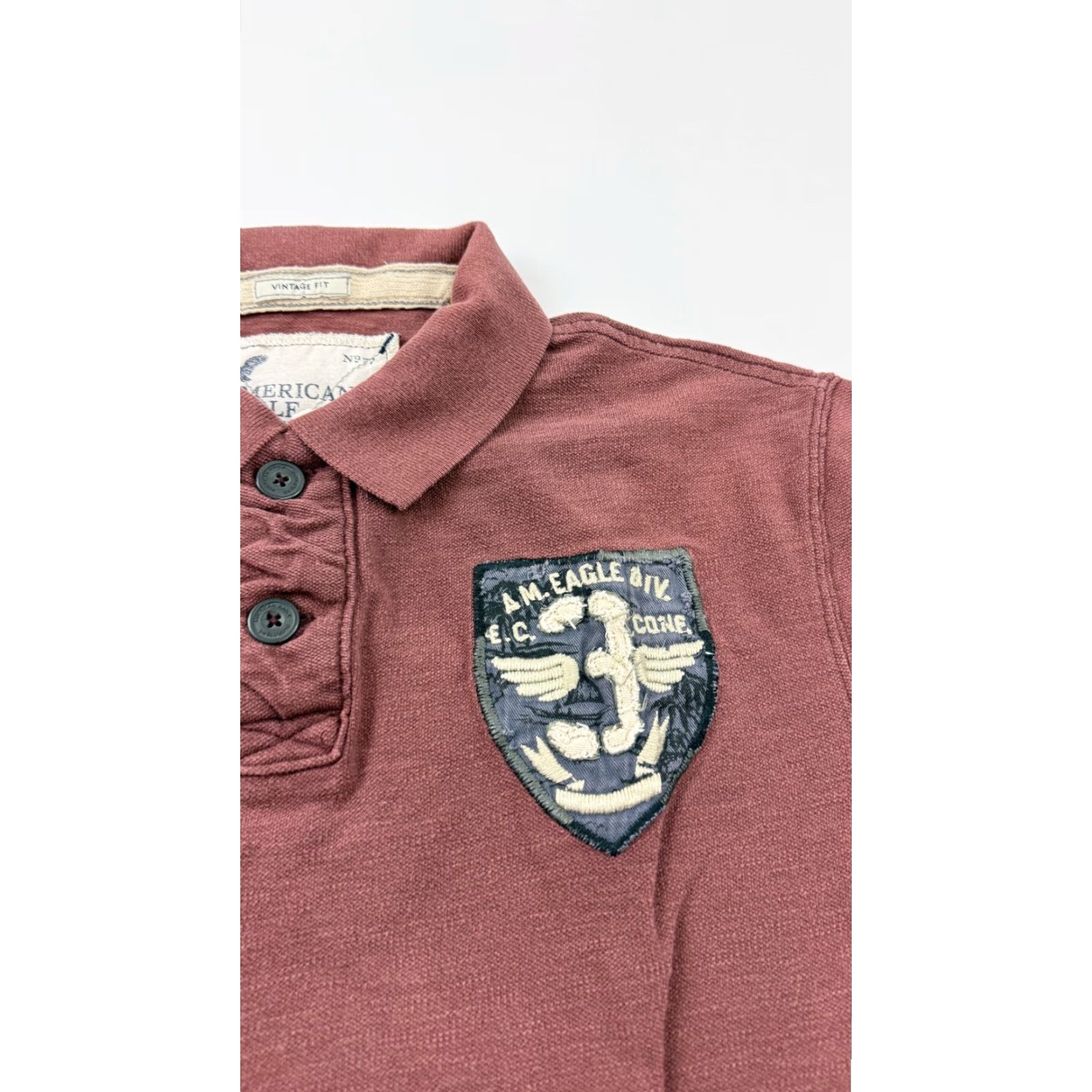 American Eagle Outfitters VINTAGE American Eagle Outfitters Polo Shirt Mens Large Red Embroidered Crest Logo Size US L / EU 52-54 / 3 - 2 Thumbnail