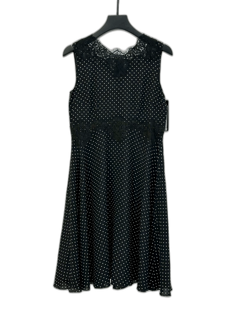 Dolce & Gabbana Dolce&Gabbana Black Polka Dot Lace Dress Size S / US 4 / IT 40 - 1 Thumbnail