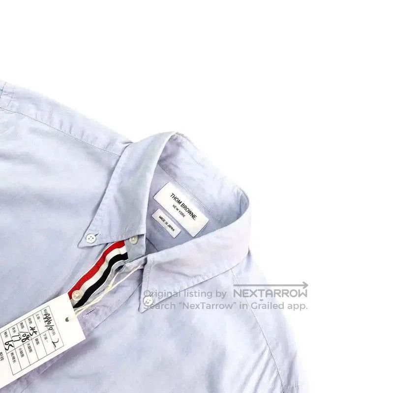 Thom Browne Thom Browne Blue Cotton Long Sleeve Shirt . Size US M / EU 48-50 / 2 - 3 Thumbnail