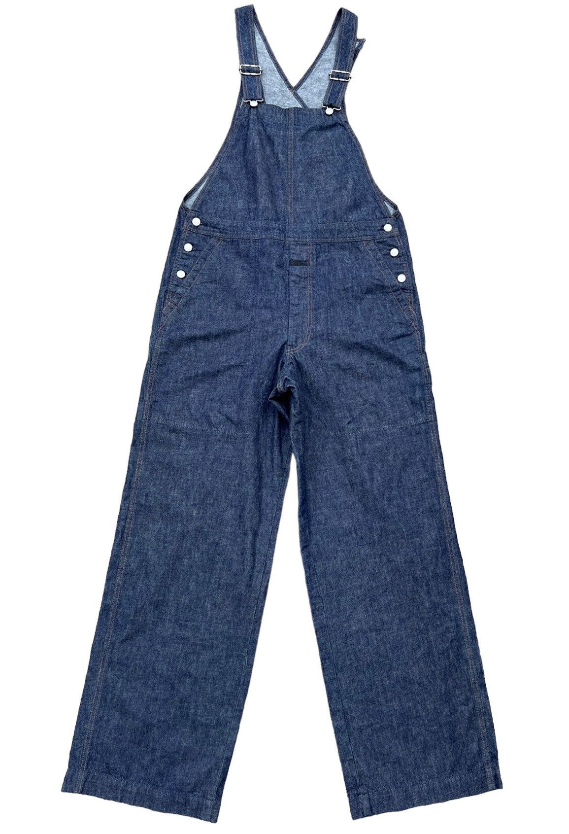 image of Marithe Francois Girbaud x Vintage 90's Mfg Denim Blue Baggy Overalls, Men's (Size 34)