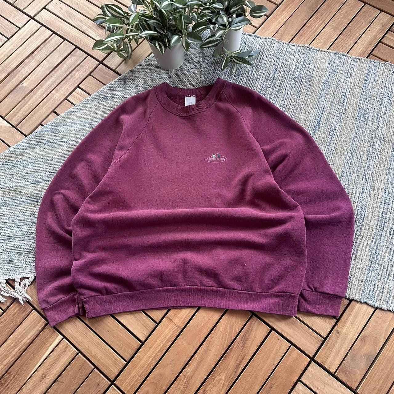 Fruit Of The Loom Vintage 90s Retro Blank Fruit Of The Loom Baggy Sweatshirt Size US L / EU 52-54 / 3 - 1 Thumbnail