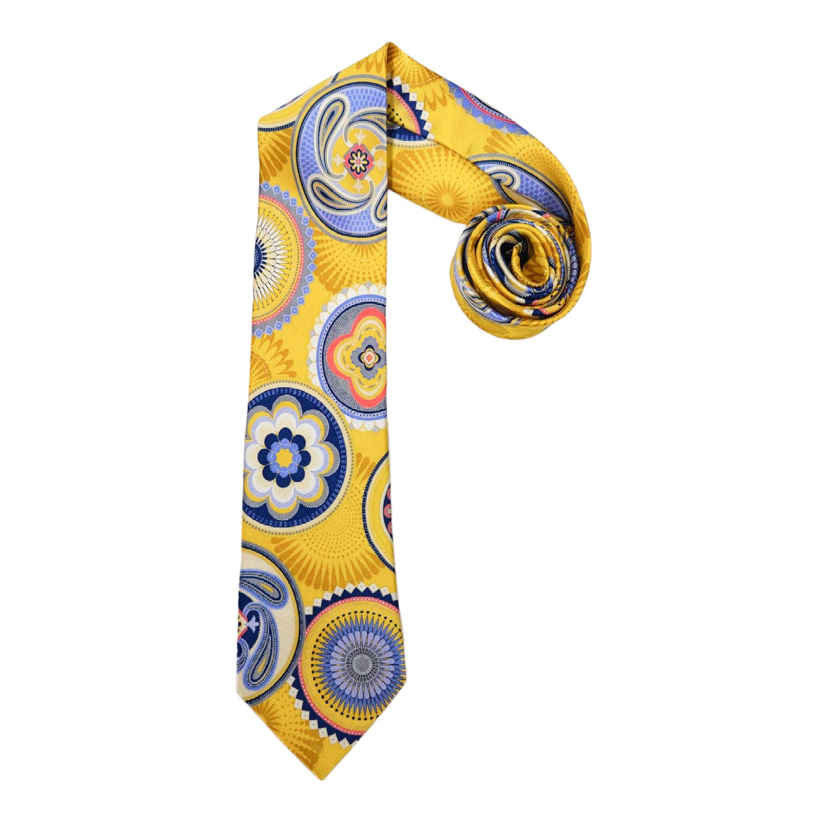 Murano EUC Murano 100% Silk Hand-Tailored Necktie Made USA Yellow Size ONE SIZE - 1 Thumbnail