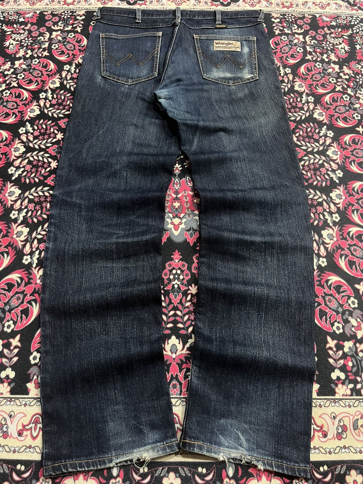 Wrangler Vintage Wrangler Dark Blue Washed Straight Leg Jeans Size US 33 - 2 Thumbnail