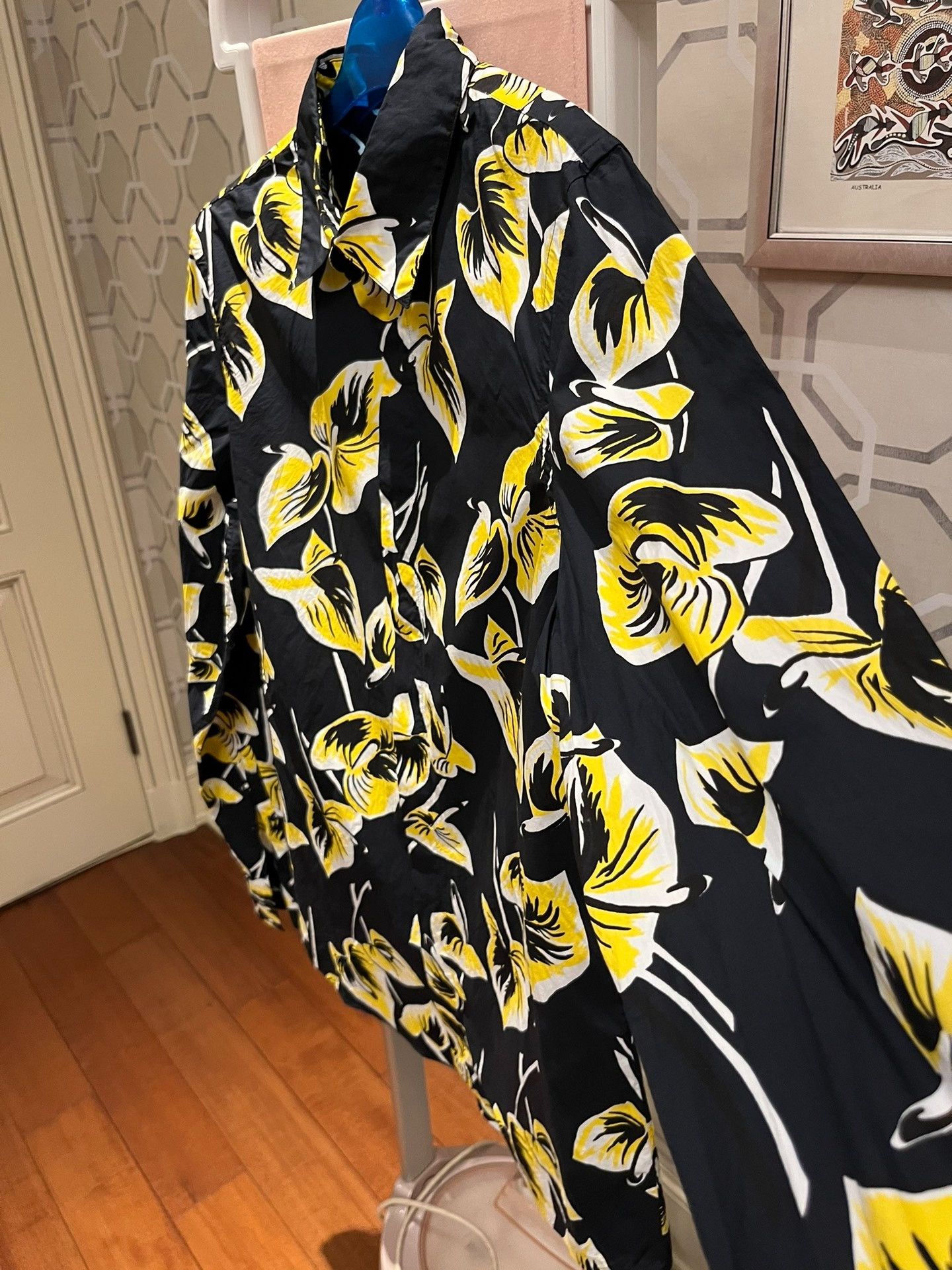 Marni Marni Bright Yellow Floral Print Shirt Size US M / EU 48-50 / 2 - 5 Thumbnail
