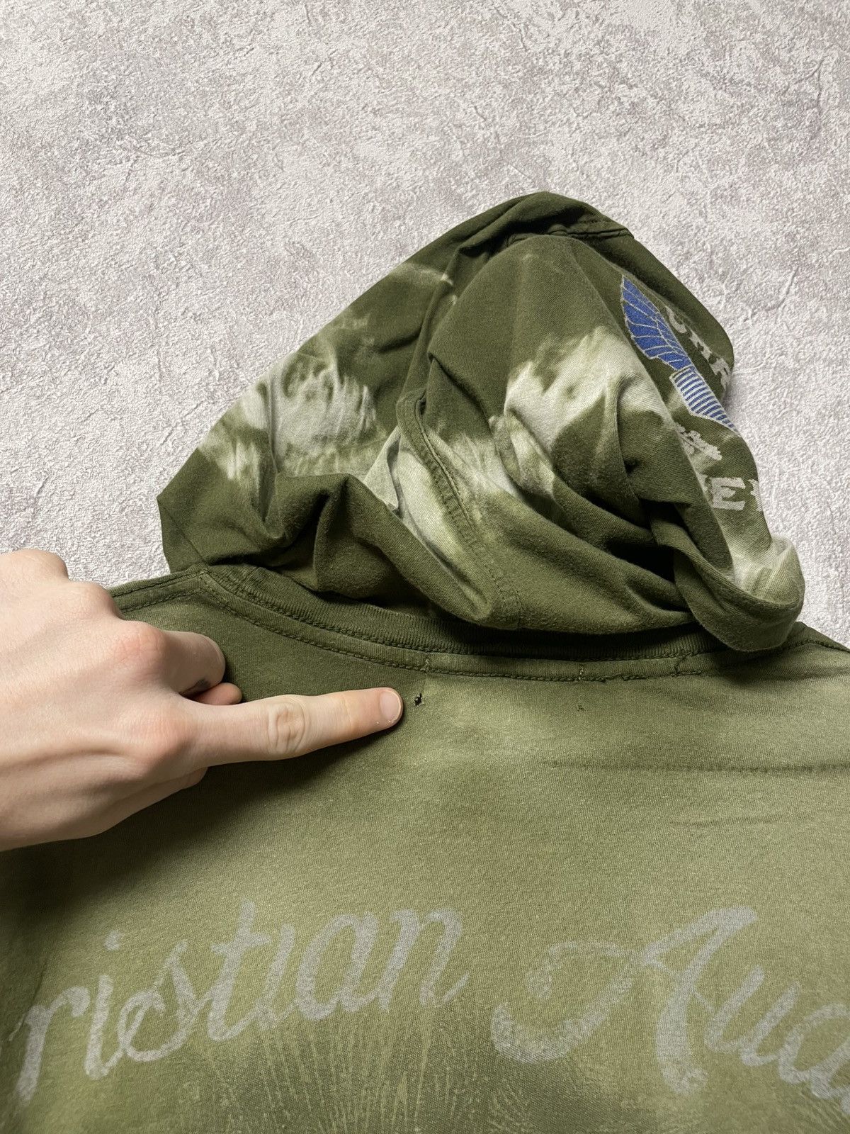 Christian Audigier Christian Audigier Layered Hooded Double Sleeve Graphic Tee Size US M / EU 48-50 / 2 - 17 Thumbnail